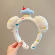 1个可爱樱桃毛绒熊耳朵发箍，3D鲨鱼头发夹发饰，女士情人节礼物 - 多色A - 查看 12