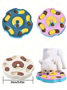 1pc Dog Puzzle Toys Slow Feeder, Interactive IQ-Enhancing Food Dispenser, Non-Slip Slow Eating Bowl, Cat And Dog Food Game, Durable And Easy To Clean, Anti-Choking Function, Slow Feed Treat Dispenser, Suitable For Small To Large Dog Breeds For Intelligence Training.