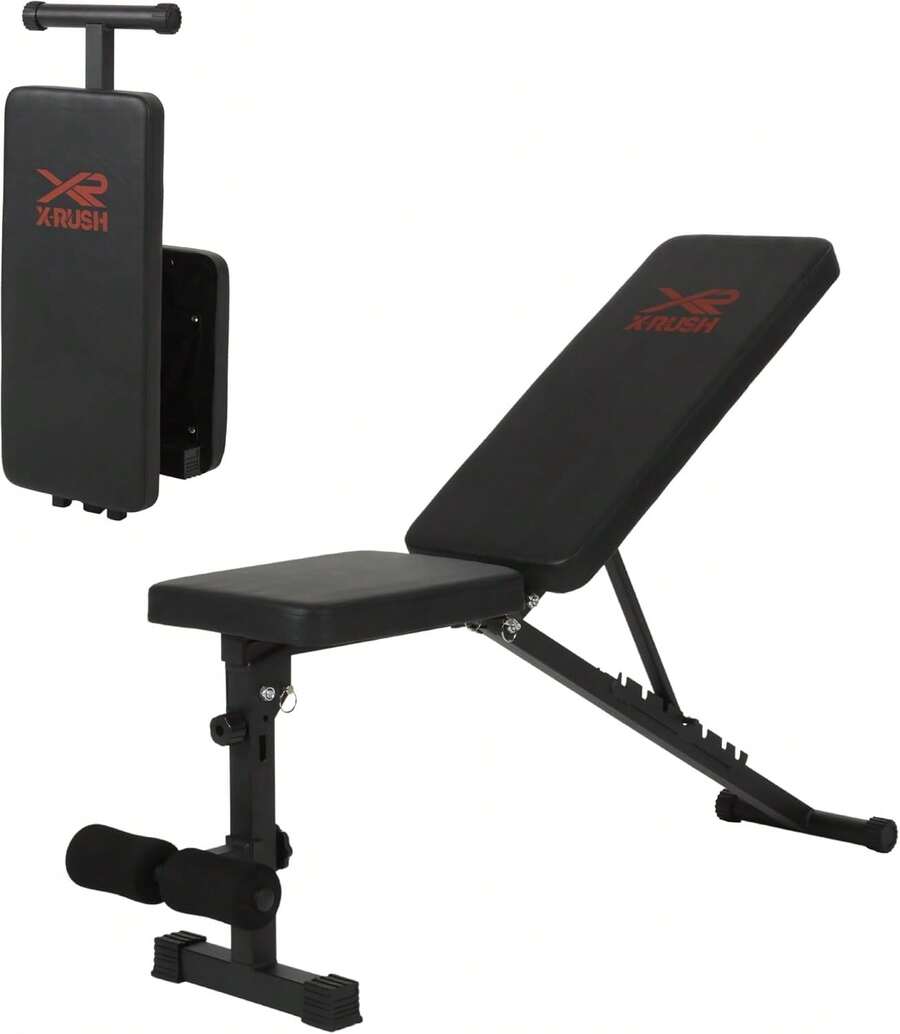 Banca de Pesas Profesional 300 kg – 3 Niveles (Plano, Inclinado, Declinado) + Soporte para Piernas – Estructura de Acero Reforzado, Ideal para Press Banca y Abdominales - Maryland - Ver 1