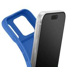 Meloenvias Funda protección cámara para iPhone 17 Pro Carcasa de TPU absorbe impactos con bordes elevados en relieve para proteger las cámara y objetivos, mate antideslizante, flexible, ajuste perfecto, color azul, negro, rojo, rosa o morado - Morado - Ver 2