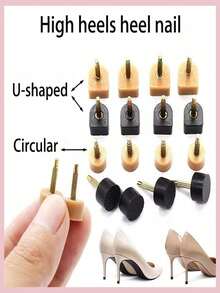 5pcs High Heel Care Kit, Women Heel Protector Set - Shock Absorbing, Anti-Wear Heel Covers, Multi-Size, Durable Heel Caps For Shoe Maintenance, Replacement And Protection
