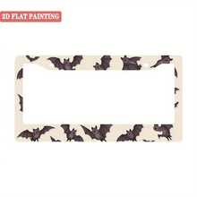 1 Bat Pattern License Plate Frame, Unique Car Accessory With 2-Hole Mounting, Fun And Stylish Front License Plate Holder For Cars, Size: 12x6 Inches - 1pc - View 9