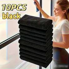 10pcs Thick Magic Cleaning Cloths, Super Microfiber Glass Cleaning Towels, Reusable Lint-Free Cleaning Rags, Suitable For Kitchen, Glass, Car - Multicolor - View 4