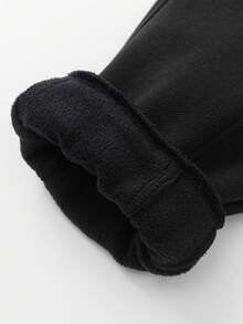 Balabala 儿童男童抓绒运动裤，2025秋冬款，保暖休闲 - 黑色 - 查看 8