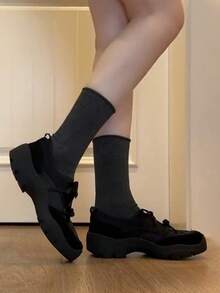 Giày thể thao ballet thiết kế mới 2025 dành cho nữ, giày Mary Jane đế dày, giày lười - màu đen - Xem 3