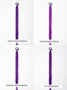 两条26英寸假发辫、马尾发带、发圈和手工编织的脏辫发饰 - 彩色 - 查看 11