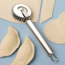 Dụng cụ cán bột đa năng bằng thép không gỉ dùng để nhào bột làm bánh, bao bì bánh ngọt, bánh empanada, mì Ý, bánh bao. - Bạc - Xem 2