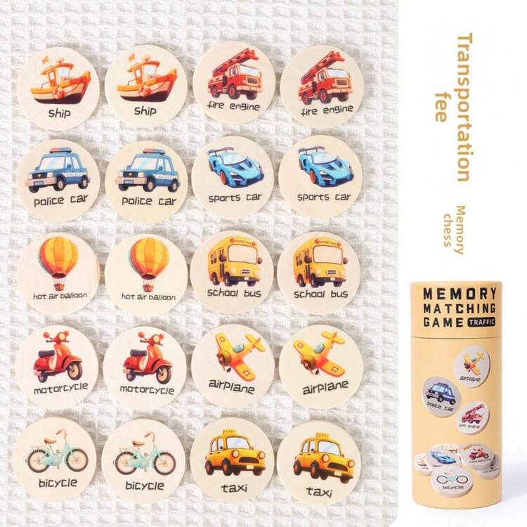 1 Bộ trò chơi ghép hình trí nhớ bằng gỗ dành cho trẻ em (4 chủ đề: Khủng long/Số/Phương tiện giao thông/Động vật) - Đồ chơi giáo dục sớm tương tác giữa cha mẹ và con cái, Quà tặng cho bé trai và bé gái, Trò chơi để bàn rèn luyện tư duy vui nhộn, Trò chơi tương tác dành cho trẻ em - Nhiều màu - Xem 13