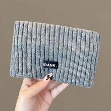 1 Pce Autumn And Winter Knitted Headband, Letter Wide Edge Woolen Hat Headband, Ponytail Tie Headband, Sports Headband Headband Headband - Multicolor - View 8