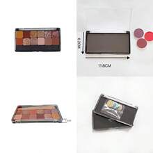 2pcs Rectangular Mini Magnet Makeup Dispensing Plate Eyeshadow Blush Powder Storage Empty Palette With 10pcs Metal Stickers - như hình ảnh - Xem 1