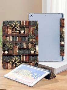 Kingsung 花卉书架图案平板电脑保护套，兼容 iPad 9.7/10.2/10.5/10.9/12.9/Pro 11（第十代）、Galaxy Tab S6 Lite 10.4 英寸、Kindle Paperwhite 第十二代（2024 年）、Kindle 第十一代（2022 年），柔软防震，智能支架/自动唤醒/睡眠功能 - 彩色 - 查看 4