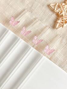 1/2/4/6/8 Piezas Conjunto de Pajitas de Vidrio Reutilizables con Decoración de Corazón Rosa, Pajitas de Vidrio Curvas Claras y Lindas con Cepillo de Limpieza, para Vasos de Agua, Accesorios de Cocina, Decoración de Pajitas, Bebidas Frías, Leche, Té, Café, Batidos, Cocinas, Restaurantes, Fiestas de Cócteles, Regreso a Clases, Regalos Divertidos para Novias/Novios, Padres, Amigos, Suministros Navideños, Año Nuevo, Día de San Valentín. - Rosa D - Ver 8