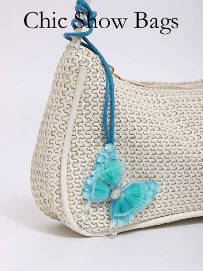 Mặt dây chuyền kim cương sang trọng, thường ngày, phong cách cổ điển dành cho nữ, mặt dây chuyền quần áo ba lô, phụ kiện trang trí, mặt dây chuyền trang sức vải tua rua, đồ trang trí quà tặng, túi đựng quần áo, đa năng