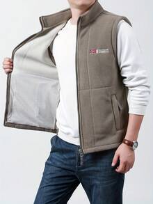 Men Vests - Khaki - View 5