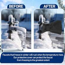 1/2 Stück Außenhahn Abdeckung - Verdickte Oxford Stoff & Baumwolle isolierte Wasserhahn Schutzhülle, wasserdicht frostschutz Zapfenabdeckung für Winterrohre, strapazierfähiger Frostschutz für Garten, Hof und Hausinstallationen