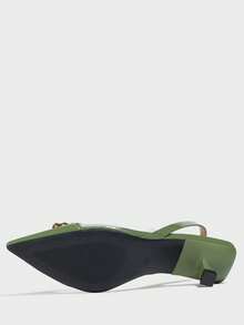 Giày cao gót hở mũi đính đá Rhinestone cho nữ, thanh lịch và thoải mái, thích hợp cho các bữa tiệc trang trọng, đám cưới, dạ tiệc vào mùa thu/đông, giày cao gót màu xanh lá cây - màu xanh lá - Xem 8