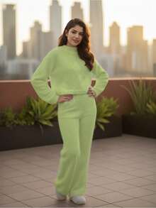 Women Two-Piece Outfits, Tall Women - Pistachio - View 2
