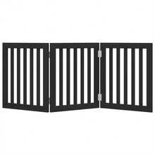 vidaXL 3-Tlg. Hundetor Faltbar Schwarz 150 Cm Pappelholz - nero - Visualizzare 4