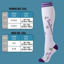 6 pares de calcetines de compresión deportivos de enfermera para mujeres y hombres, calcetines de compresión hasta la rodilla con estampado floral para enfermeras, deportistas, dentistas, médicos, para correr, ciclismo, senderismo. Calcetines de enfermera para el Día de la Enfermera - Multicolor - Ver 5