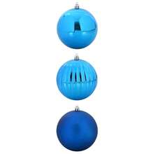 Christmas Bauble Set 3 Pcs Blue - Blue - View 3