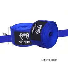 Boxing Karate Free Combat Wrist Bandage Soft Comfortable Hand Tissue Protection Training Gear - Blue - View 4