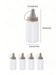 1pc/2pcs 1000ml Hand-Cranked Batter Mixer Bottle Dispenser,Batter Mixing Bottle; Cream Pancake; Pancake Batter Mixing Bottle, Pressed Type Pancake Cream Dispensing Bottle With Scale,Cream Whipping Bottle, And Seasoning Squeeze Bottles, Mini Transparent Sauce Bottles. - Clear - View 10