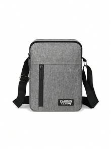 Large Capacity Fashion Men's Shoulder Diagonal Messenger Bag, Multi-Functional Adjustable Strap Zipper Closure, Multi-Compartment Practical Storage Men's Bag Festival