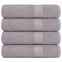 vidaXL Handtücher 4 Stk. Grau 50x100 Cm 360 G/M² 100% Baumwolle - Grey - View 1