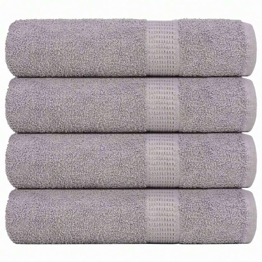 vidaXL Handtücher 4 Stk. Grau 50x100 Cm 360 G/M² 100% Baumwolle - Grey - View 1