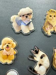 1pc Custom Fridge Magnet, Personalized With Your Pet Photo, Perfect For Christmas Gifts/Keepsakes, Suitable For Home Decor/Kitchen Ornament, Ideal For Pet Owners/Lovers/Gift Shoppers, Perfect For 2025 Christmas - Multicolor - View 7