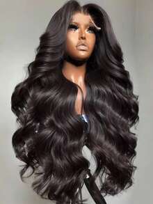 Uveous 250 Density Body Wave 13x4 Hd Lace Frontal Wig Human Hair 13x4 Hd Pre Plucked Lace Wigs For Women Lace Front Hair Wigs - Natural Black - 查看 4