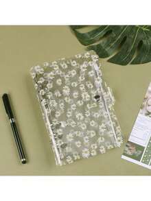 1个透明雏菊图案A5/A6活页夹，学生会计计划本封面 - 無色 - 查看 9