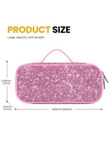 New Shark Pencil Case, Shark Fantasy Art Pencil Pouch, Zipper Compartment Polyester Pencil Bag, Animal Pattern Cosmetic Bag, Reusable Stationery, Back To School Supplies, Travel Makeup Bag, Suitable For Teenage Girls