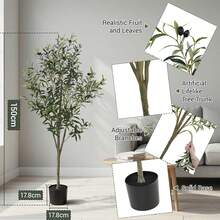 Large Artificial Olive Tree, Artificial Olive Tree, Modern Olive Tree Decoration - Green - View 12