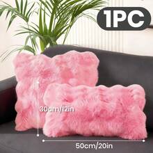 1个纯色蓬松抱枕套，多种颜色可选，毛绒表面，拉链封口，不含枕芯，适用于12x20/16x16/18x18英寸枕芯，可机洗，秋季装饰，房间装饰，返校季，学习用品 - 彩色 - 查看 23