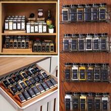 12pcs/24pcs Glass Spice Jars With Airtight Lids And Labels, 4oz Empty Square Containers Seasoning Storage Bottles With Label, Kitchen Gadgets, Cheapest Items, Kitchen, Christmas Gift