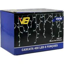 EX DECOR Pisca Pisca Cascata De Natal 400 Leds 10 Metros 8 Funções 220v Prova D'Água - Multicolorido - Visão 7