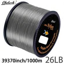 Chelesh Línea de pesca de nailon de 1000m/39370 pulgadas, de alta resistencia de un solo hilo, transparente, rosa rojo, burdeos, gris negro, verde oliva, con opciones de resistencia a la tracción de 6LB-38LB, duradera y resistente a la abrasión, lanzamiento suave, ligera y flexible, resistente a la corrosión, baja absorción de agua, textura suave, fácil de controlar y atar, adecuada para pesca de mar, pesca de estanque, pesca de carpas, pesca con señuelos, manualidades de joyería, regalo de pesca - Multicolor - Ver 41