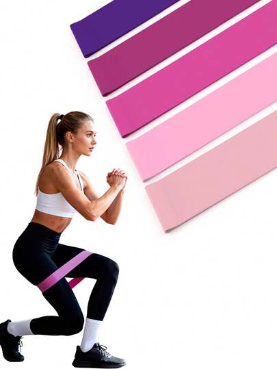 5PCS Yoga Resistance Bands For Full-Body Fitness, Booty, Leg, And Arm Stretching, Yoga And Pilates Workouts At Home, Portable Fitness Workout Equipment, Rubber Resistance Bands, Yoga Gym Elastic Gum Strength Pilates Crossfit Women Weight Sports(5/1pc) Gym Accessories