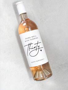 1pc Personalized Wine Bottle Sticker | Customized Photo Wine Label Waterproof & UV Resistant | Party Decoration Sticker | Wedding, Birthday, Anniversary, Engagement, Custom Wine Bottle Label | Unique Same- Partner Gift Idea | LGBTQ Wedding Decor - Birthday - View 4