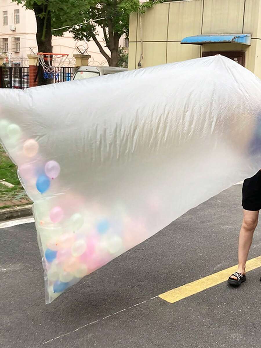 1,5 x 1,8 m, pungă de depozitare pentru baloane din plastic, pentru transport, pungă transparentă pentru baloane, sărbătoare de ziua de naștere, petrecere de Revelion, consumabile pentru eliminarea baloanelor, pungă mare de depozitare mare, 1 buc. - ca în imagine - Vizualizare 1