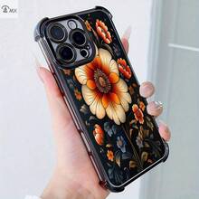 Funda Exclusiva para  16, 16 Plus, 16 Pro, 16 Pro Max,  15, 15 Plus, 15 Pro, 15 Pro Max, 14, 14 Plus, 14 Pro, 14 Pro Max, 13, 13 Pro, 13 Pro Max, 12, 12 Pro, 12 Pro Max, 11, 11 Pro Max, 7, 8, X, XS, Diseño de Patrón Floral Colorido, Antimanchas, a la Moda, , Resistente a Impactos en las Cuatro Esquinas - Colores mixtos - Ver 2