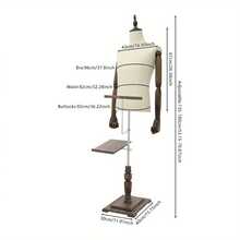 SENDERPICK Height-Adjustable Male Half-Body Doll Model With Freely Adjustable Clothing Length And Display Features, Including Trouser Holder, Shoe Holder, And Detachable Arm. Display Stager For Clothing Stores. - 白色 - 查看 9