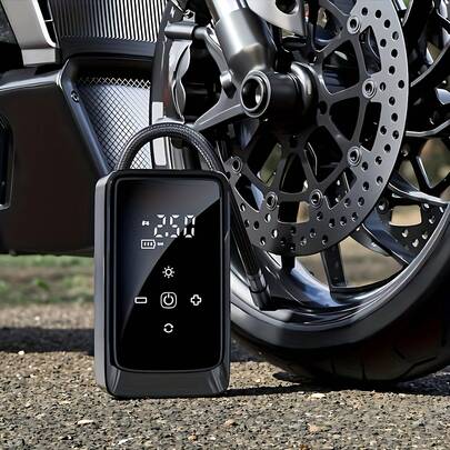 Compresor de aire portátil inalámbrico de 150 PSI - Accesorios para automóviles, bomba de aire manual para automóvil con luz LED incorporada, versión mejorada con estuche de almacenamiento EVA, batería de ión de litio de 11.1V/DC12V 1300mAh, adecuado para automóvil/motocicleta/bicicleta/baloncesto, accesorio/regalo esencial para automóvil