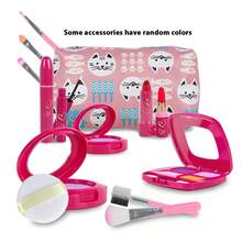 3岁以上女孩过家家化妆套装，带收纳袋 - 儿童化妆包套装及手提包，内含过家家化妆工具 - 玩具化妆套装，完美的圣诞节/生日/新年/节日礼物 - 彩色 - 查看 13