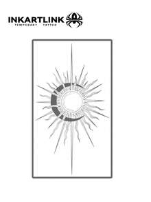 INKARTLINK Lunar Trace Tattoo, Semi-Permanent Tattoo, Realistic Tattoo, Lasts 1-2 Weeks, Temporary Tattoo, Waterproof, Authentic Tattoo Appearance, Niche Design Tattoo, Fruit Juice Tattoo, Plant Tattoo - Black - View 3