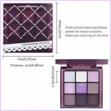 9Colors Eye Shadow Palettes MakeupDark Purple Plum Lavender Mauve Black Smoky Eyeshadow Palette For Older Women Natural Powde Eye Shadows Waterproof Long Lasting NaturingLooking - 9Colors-dark Purple Plum Lavender - View 7