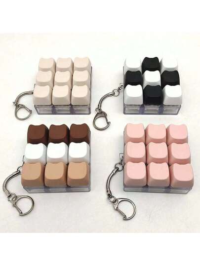 Cat Shaped Keychain Stress Relief Finger Toy, Mechanical Keyboard Switch Tester, Keychain, Desktop Decor, Phone Charm, Creative Novelty Anti-Anxiety Fidget Toy, Phone Accessory