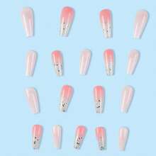 Bling Press On Nails Long Gradient Fake Nails Tips Full Cover False Coffin Nails For Women And FFgirls 24PCS{Inchcolor_nameinch:InchNails-08inch} - 指甲-08 - 查看 4