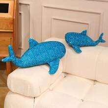 1 Stück realistisches Plüsch Wal Kuscheltier Kissen, weiches Meerestier Stofftier, Bein umarmende Kissen für Mädchen, Begleiter Plüschtier für Kinder, Stressabbau, Kinder Plüschtier, kreative Sofa Dekokissen für Zuhause, Büro Schlafkissen, Überraschungsgeschenk für Teenager, Kinder, Ostern, Weihnachten, Valentinstag - Verschiedenfarbig - Übersicht 4